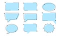 Vector texting quote boxes. Bubble banners with quotation, message and comment Royalty Free Stock Photo